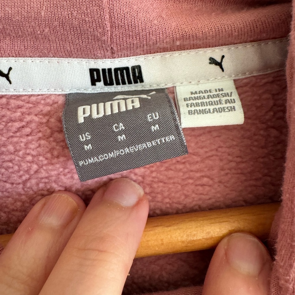 Puma mauve pink hoodie sweatshirt size Medium - Picture 4 of 4